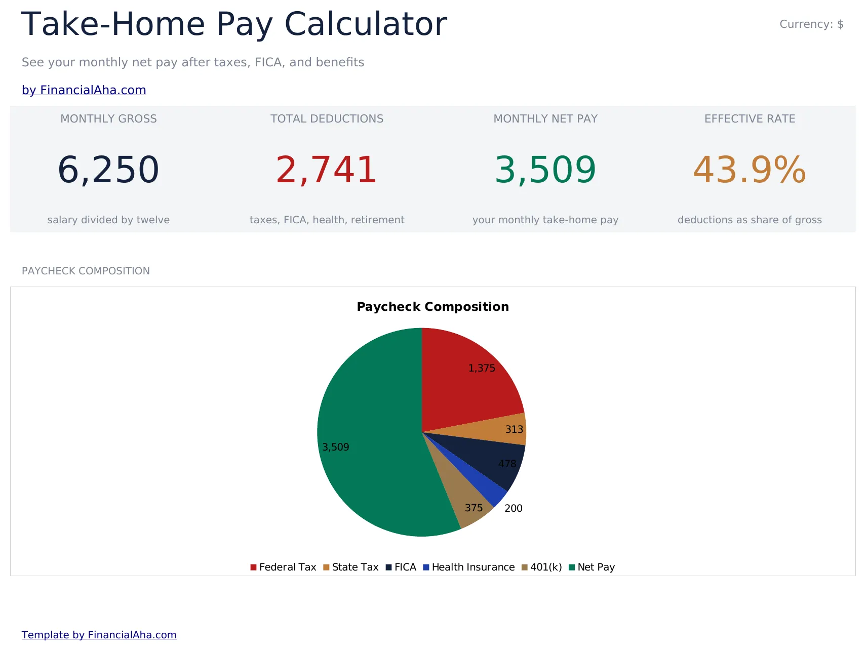 Take-Home Pay Calculator preview
