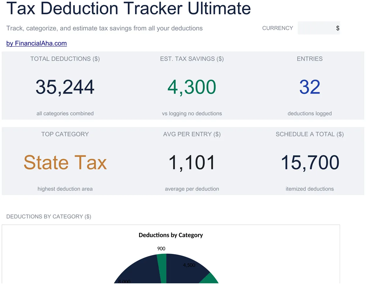 Tax Deduction Tracker Ultimate