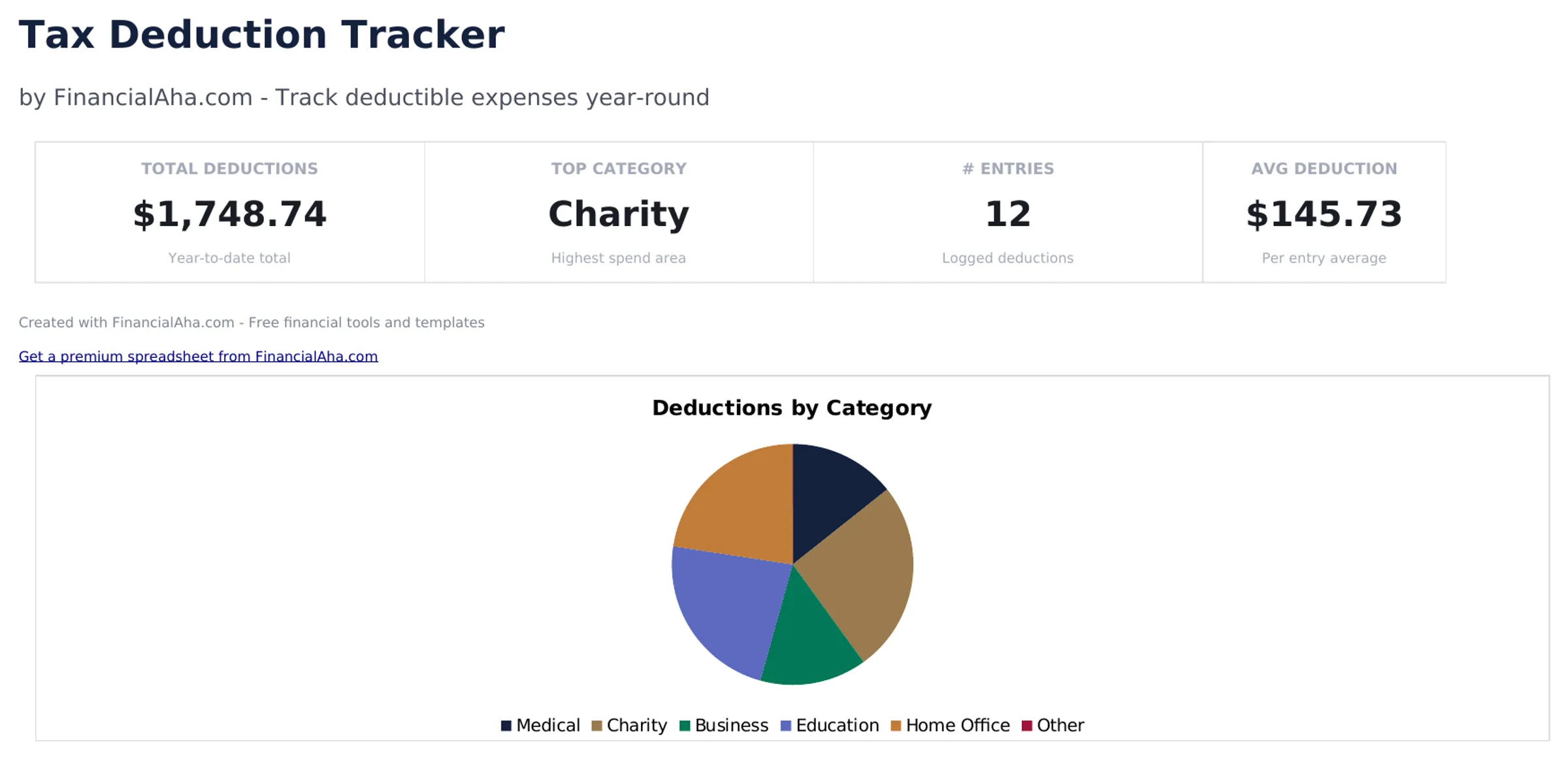 Tax Deduction Tracker preview