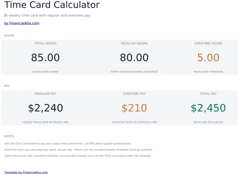 Time Card Calculator preview