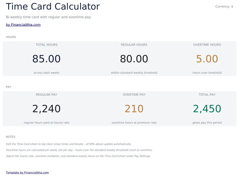 Time Card Calculator preview