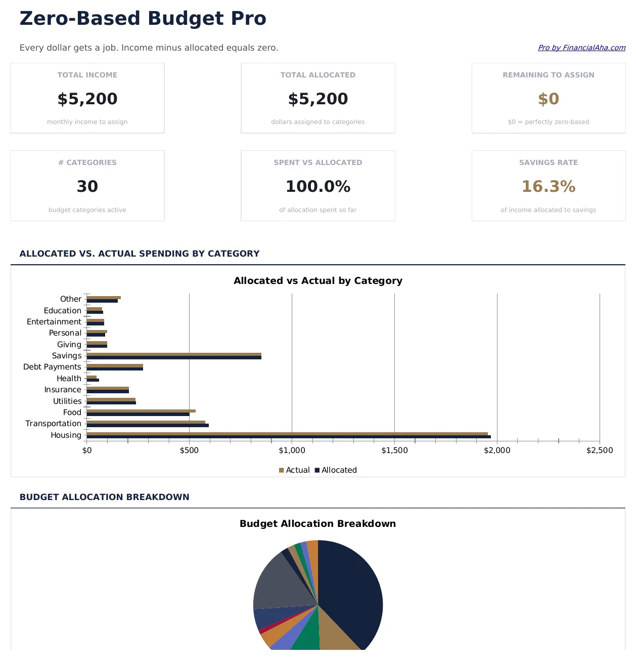 Zero-Based Budget Pro preview