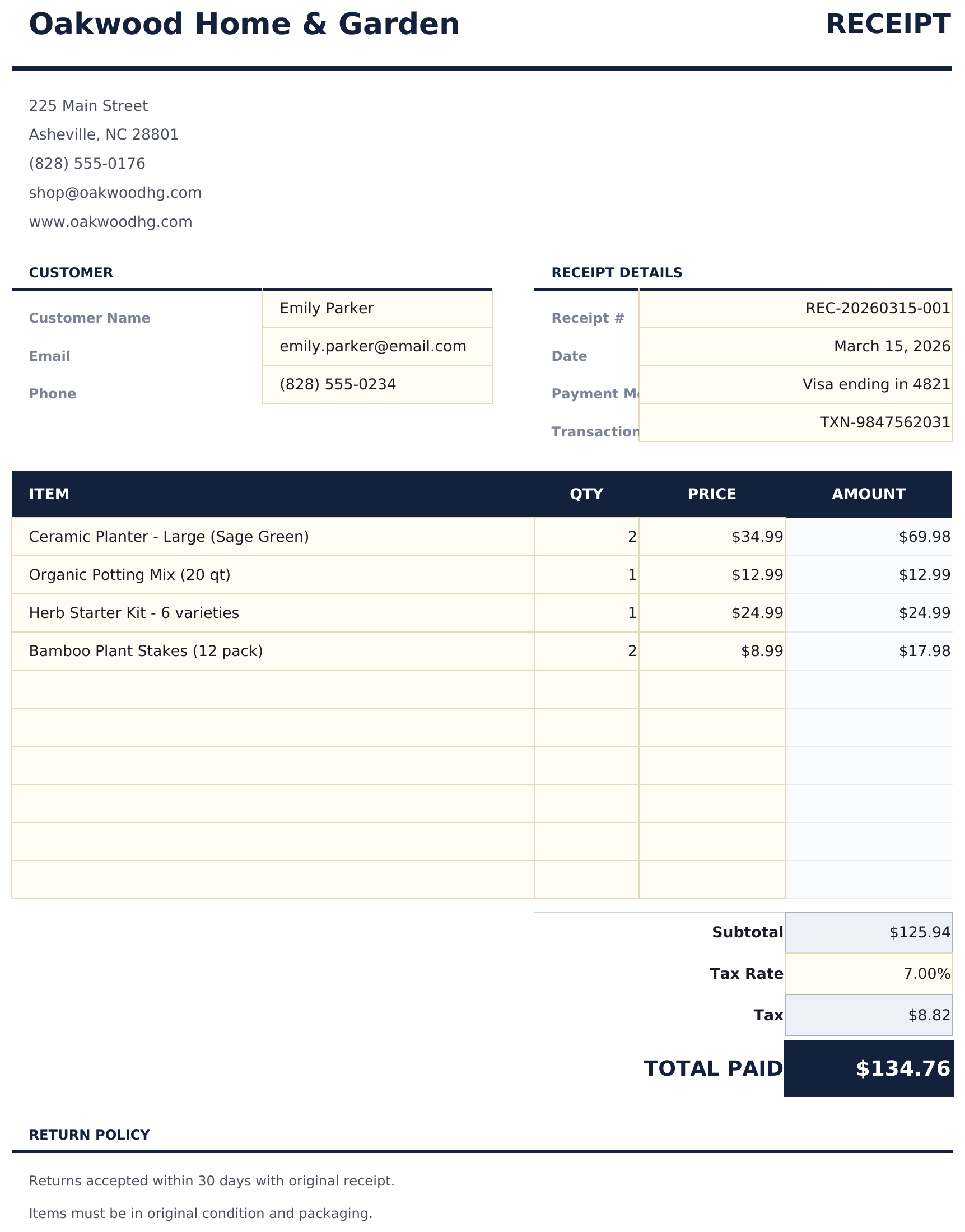 Receipt Template - Receipt