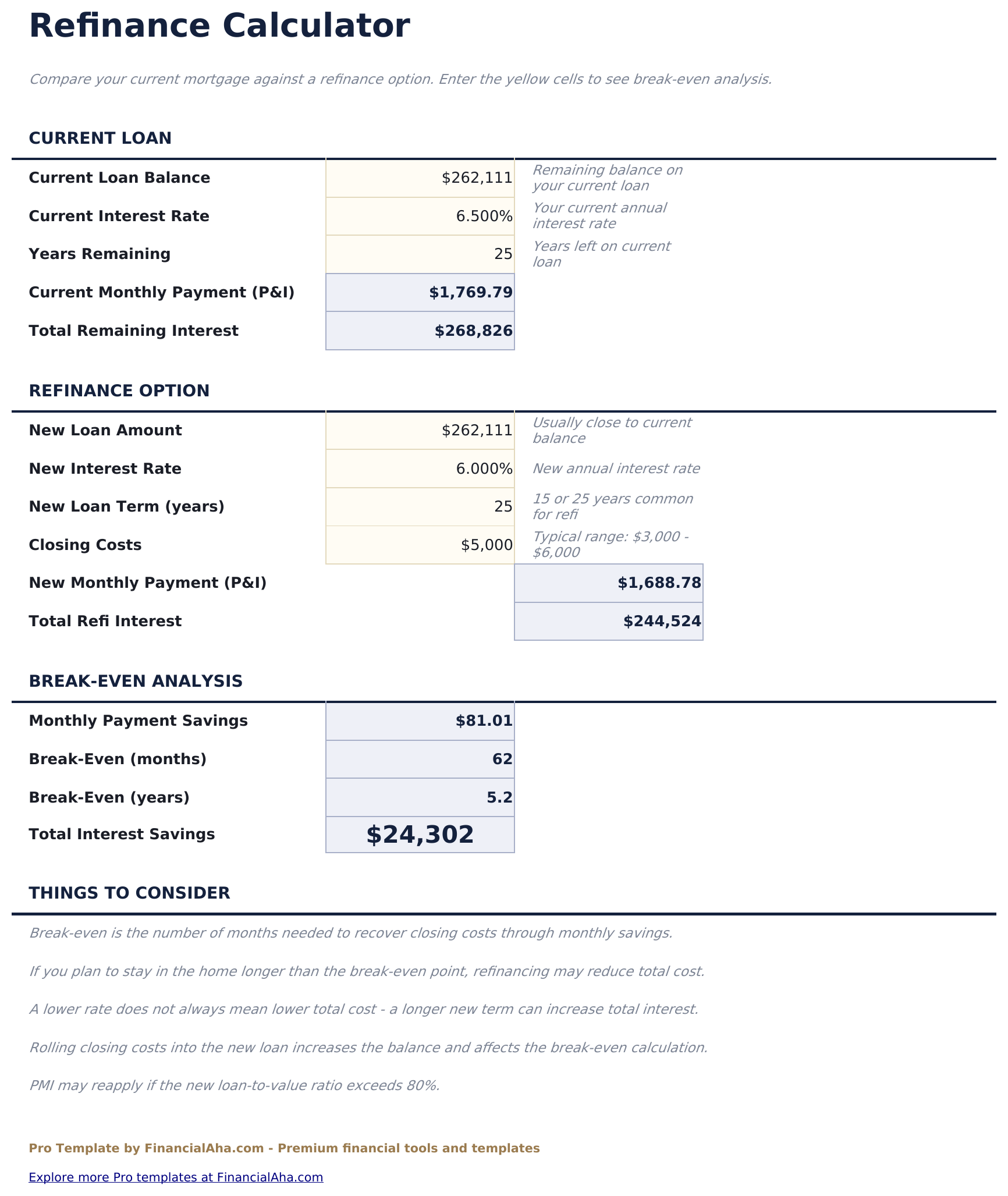 Home Mortgage Calculator Pro - Refinance Calculator