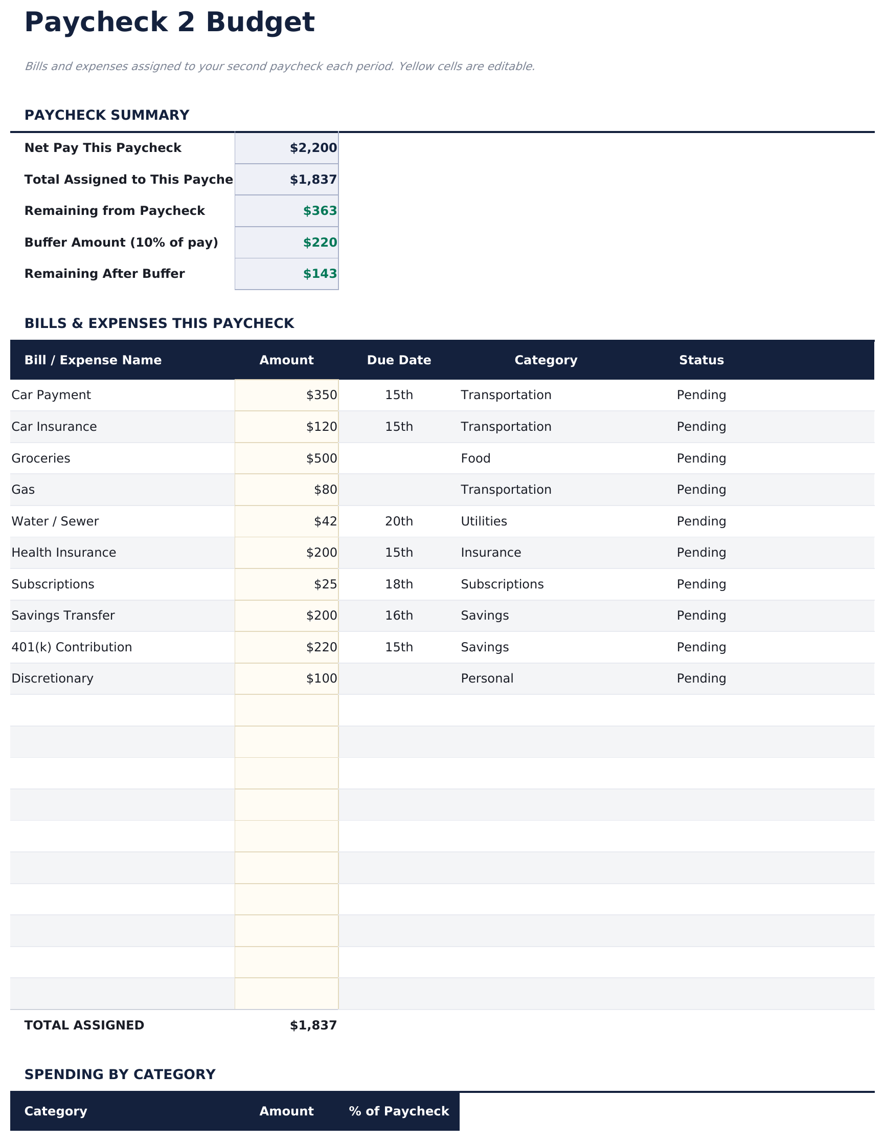 Gehalts-Budget Ultimate - Paycheck 2